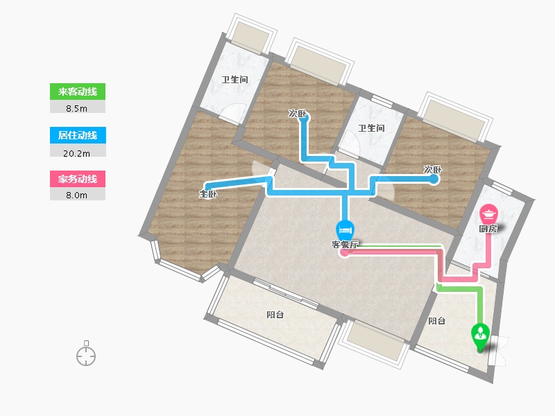 广东省-佛山市-北大资源博雅滨江-97.83-户型库-动静线