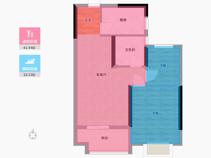 浙江省-宁波市-碧桂园中南海上传奇-53.95-户型库-动静分区