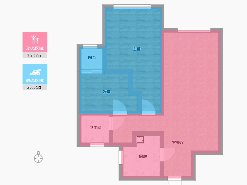 山东省-烟台市-海信天山郡-56.20-户型库-动静分区