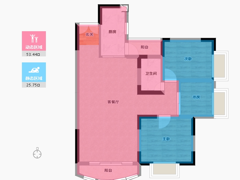 广东省-深圳市-丽景城-70.24-户型库-动静分区