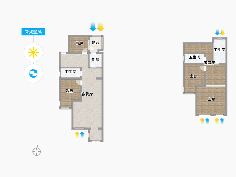 河北省-廊坊市-路劲国际城-129.85-户型库-采光通风