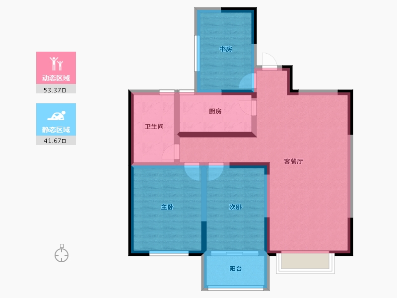 山东省-淄博市-恒兴锦城-84.12-户型库-动静分区