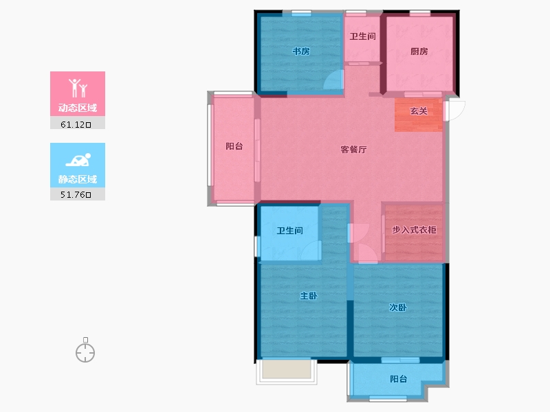 安徽省-合肥市-中国铁建清溪国际・樾园-101.10-户型库-动静分区