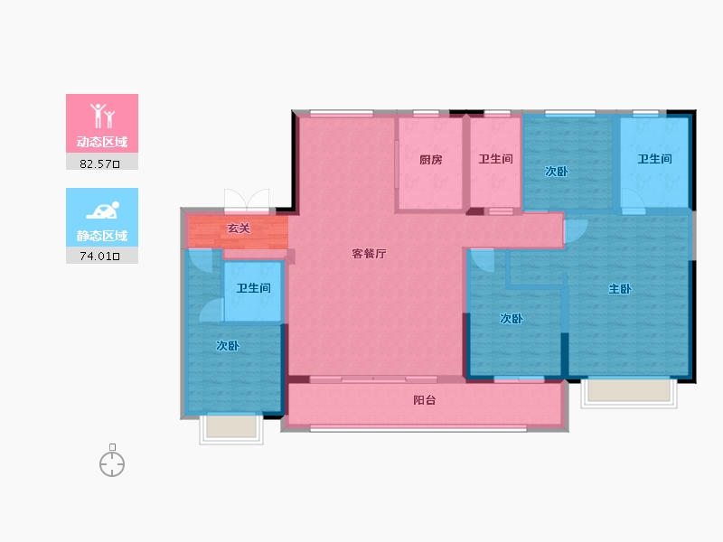 青海省-西宁市-正荣・紫阙台-141.94-户型库-动静分区