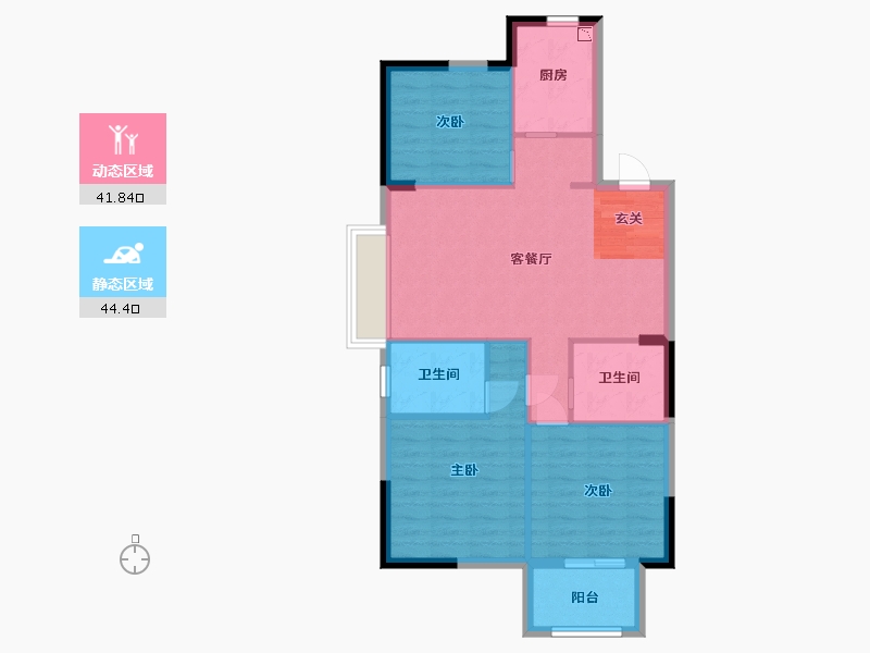 福建省-福州市-宏发御榕府-77.85-户型库-动静分区