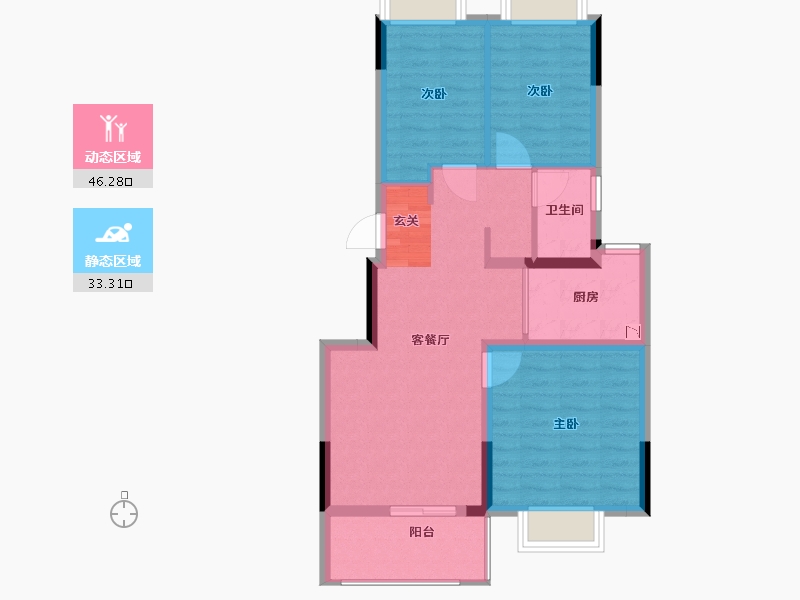 江苏省-南京市-颐和九里-71.06-户型库-动静分区