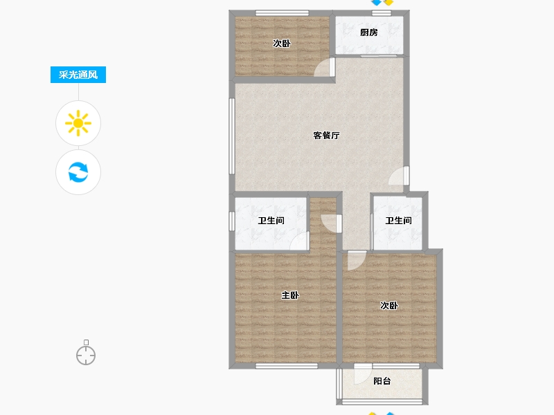 河北省-承德市-御都-110.46-户型库-采光通风