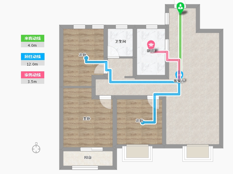 山东省-烟台市-海信天山郡-70.00-户型库-动静线