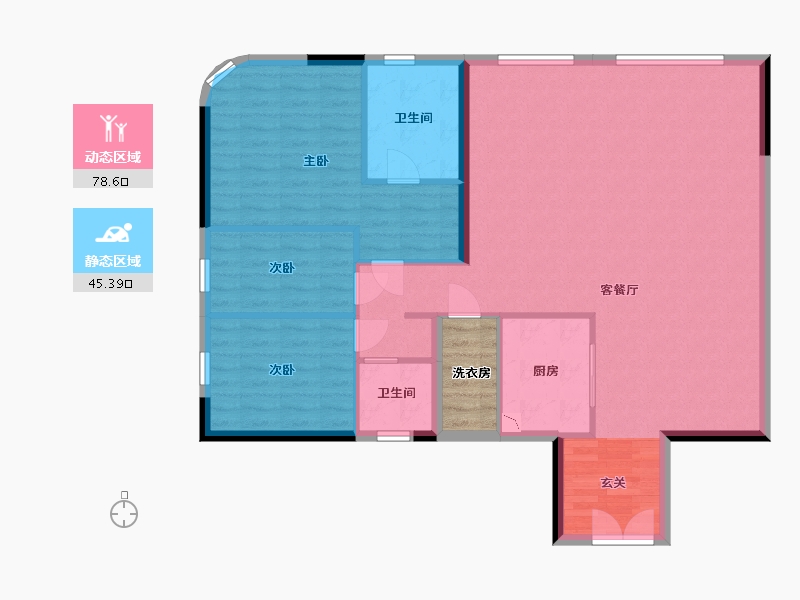 重庆-重庆市-万科翡翠都会-117.81-户型库-动静分区