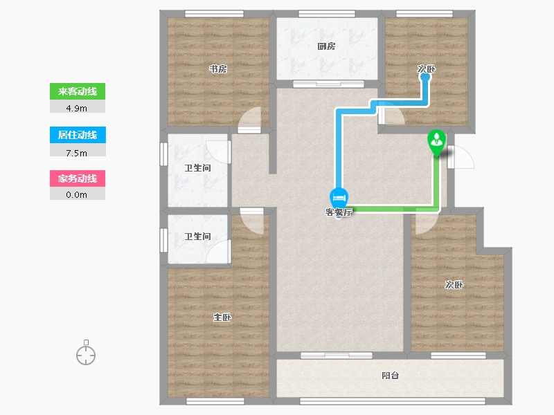 山东省-聊城市-东润明珠嘉苑-124.31-户型库-动静线