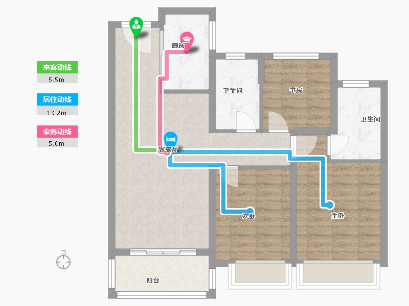 浙江省-杭州市-光合映-78.40-户型库-动静线