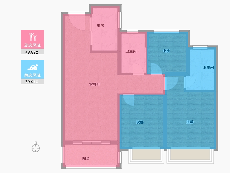 浙江省-杭州市-光合映-78.40-户型库-动静分区