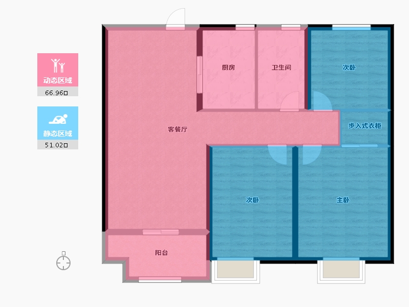 江苏省-盐城市-中昂玥府-107.00-户型库-动静分区