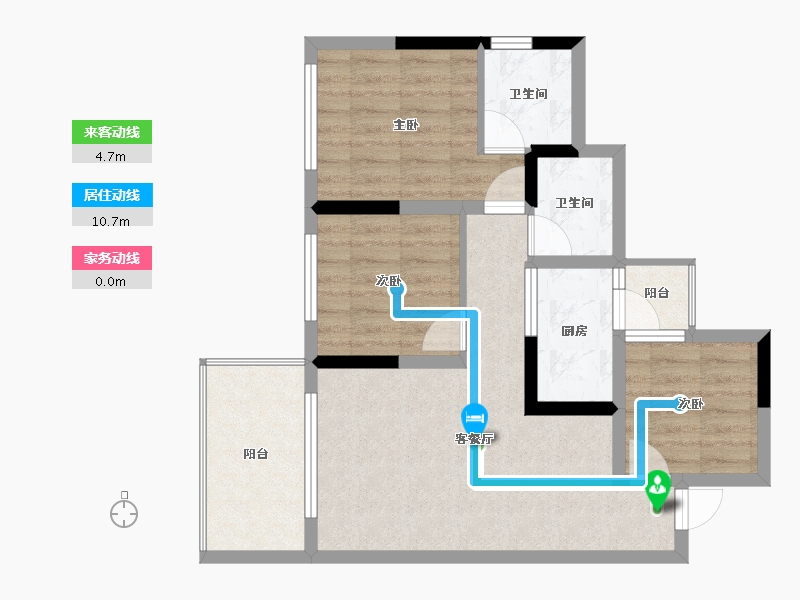 四川省-泸州市-阳光壹号院-68.66-户型库-动静线