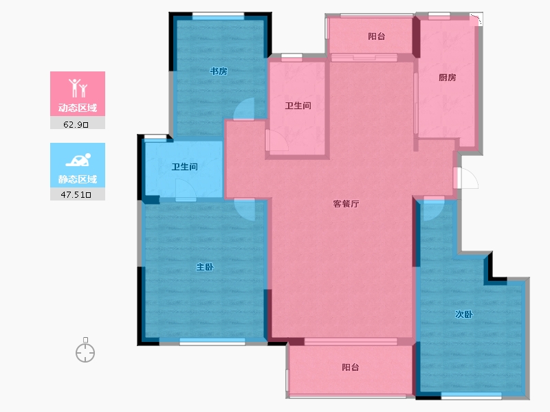 河南省-三门峡市-中航星城-100.00-户型库-动静分区