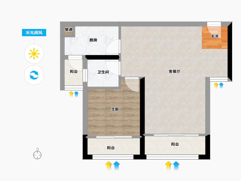 广东省-深圳市-传麒东湖名苑-51.01-户型库-采光通风