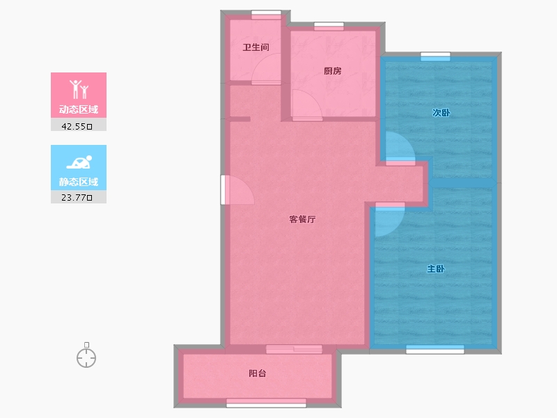 上海-上海市-美兰湖中华园-58.38-户型库-动静分区