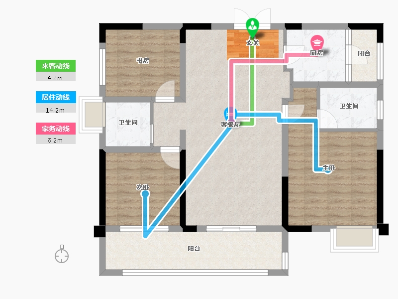 四川省-成都市-金强悦府-96.82-户型库-动静线