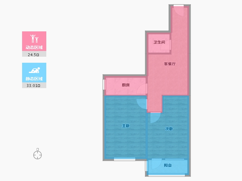 北京-北京市-定慧西里-51.32-户型库-动静分区