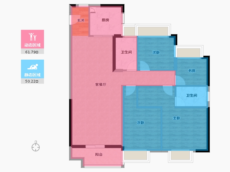 湖北省-武汉市-合景梧桐四季-100.49-户型库-动静分区