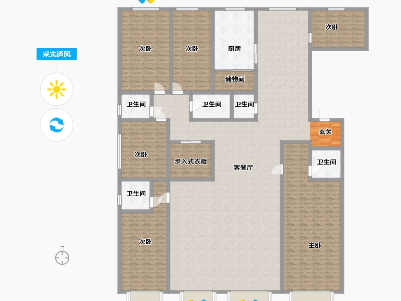 青海省-西宁市-越州国际-307.75-户型库-采光通风