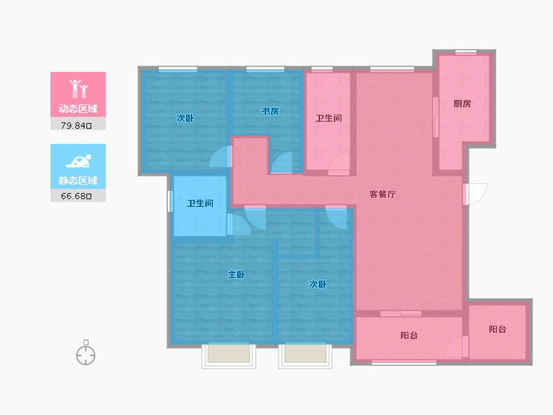 山东省-聊城市-智佳嘉和城-130.01-户型库-动静分区