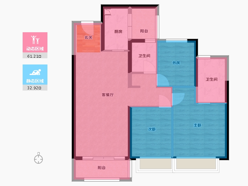 云南省-昆明市-上悦天地-83.79-户型库-动静分区