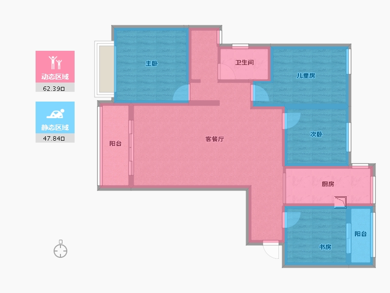 河南省-洛阳市-开元壹号-97.39-户型库-动静分区