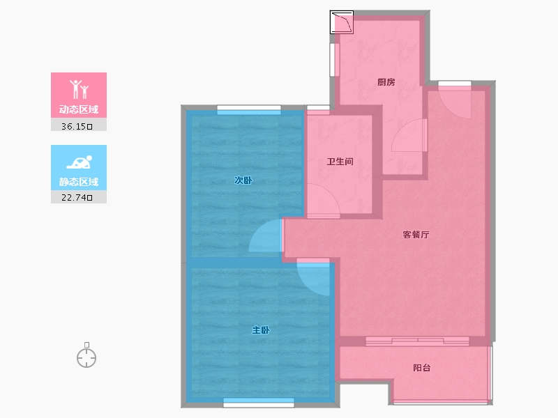 上海-上海市-裕德苑-52.00-户型库-动静分区