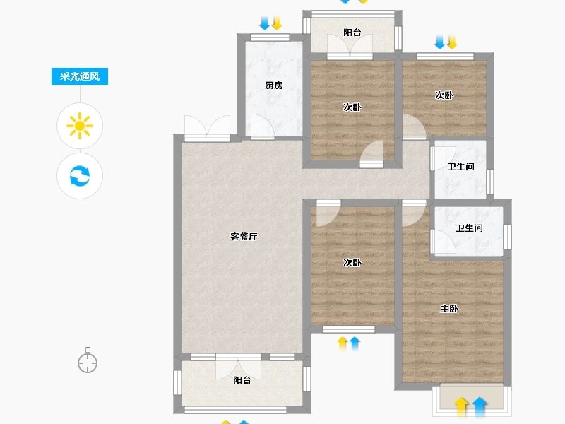 河北省-邢台市-美术馆-97.57-户型库-采光通风