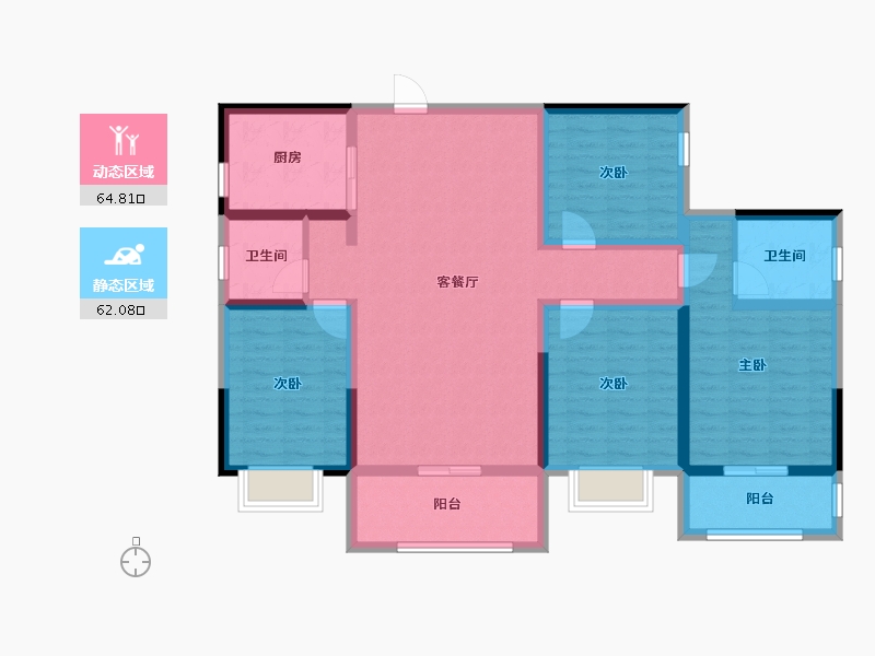 湖南省-娄底市-翰林国际-112.54-户型库-动静分区