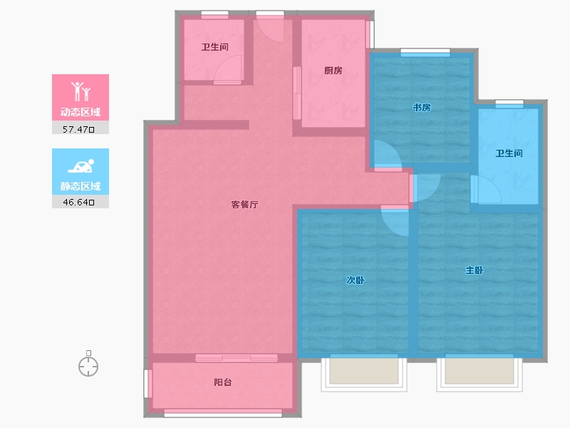 陕西省-渭南市-大荔县城市印象-91.97-户型库-动静分区