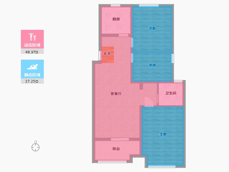 山东省-济宁市-悦达广场-76.85-户型库-动静分区