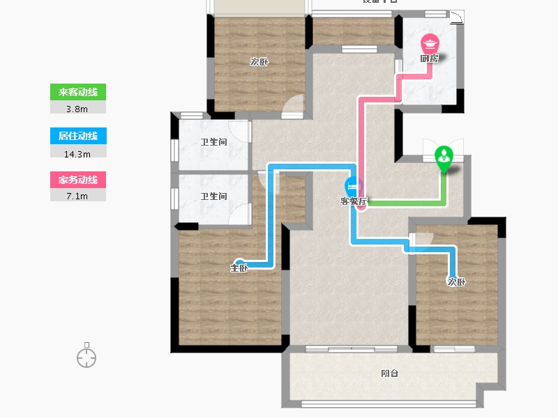 安徽省-亳州市-中丞双玺-109.00-户型库-动静线