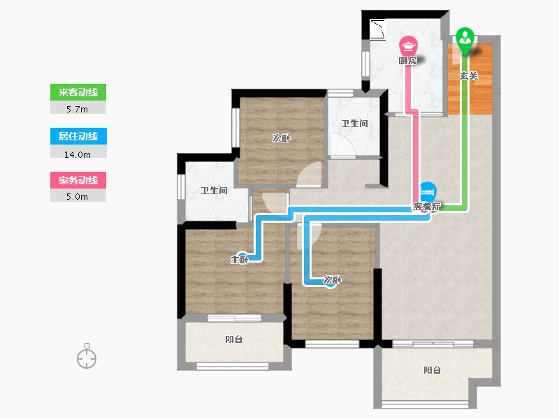 福建省-泉州市-嘉誉风华-80.46-户型库-动静线