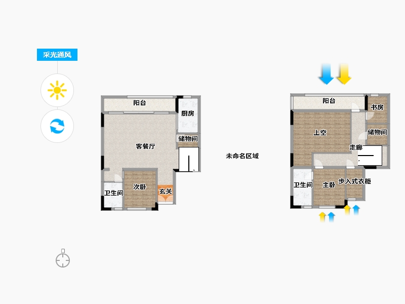 重庆-重庆市-融创曲水风和-162.16-户型库-采光通风