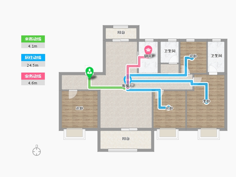 河北省-保定市-清苑新城-119.00-户型库-动静线