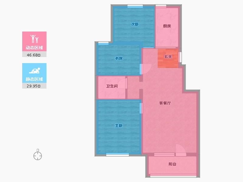 江苏省-南通市-首开缇香郡-68.32-户型库-动静分区