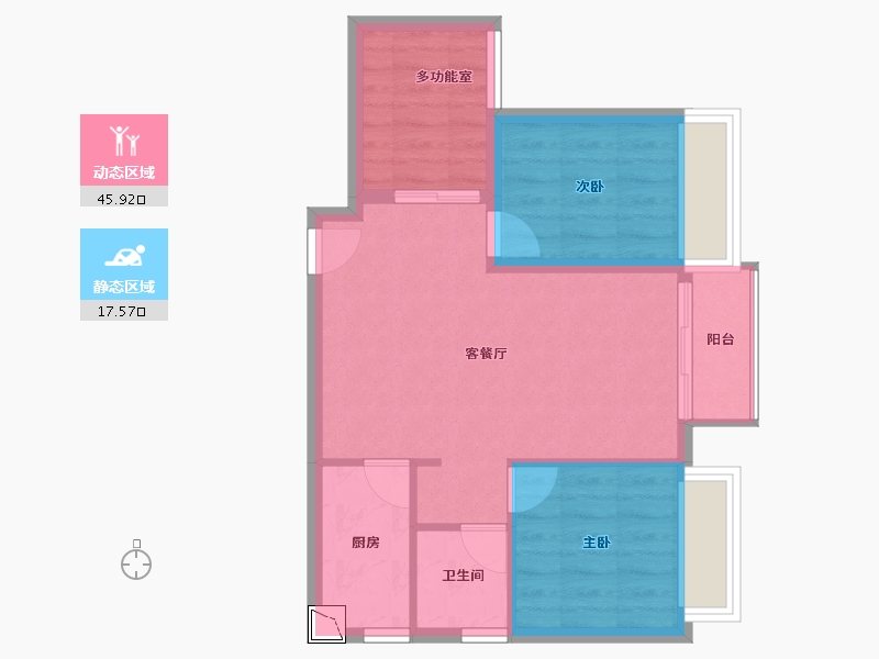 广东省-广州市-云上花城-56.96-户型库-动静分区