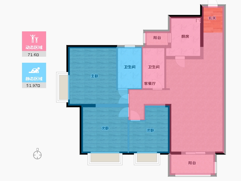 辽宁省-朝阳市-北京书院-110.92-户型库-动静分区