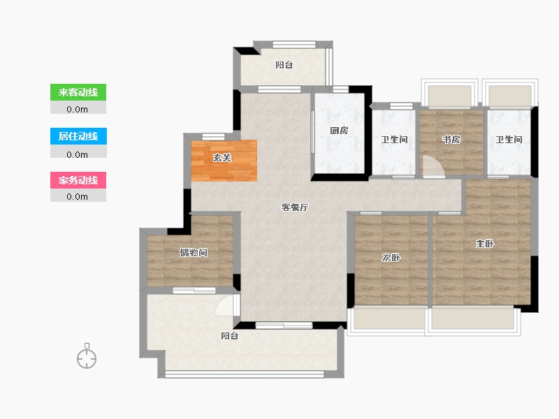 北京-北京市-融创云水观�Z花园-100.69-户型库-动静线