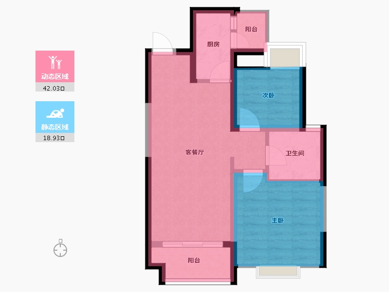 青海省-西宁市-紫薇・东进-54.04-户型库-动静分区