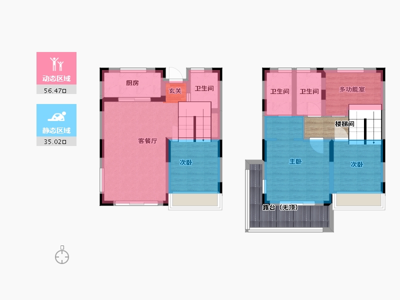 北京-北京市-融创一池半海-94.27-户型库-动静分区