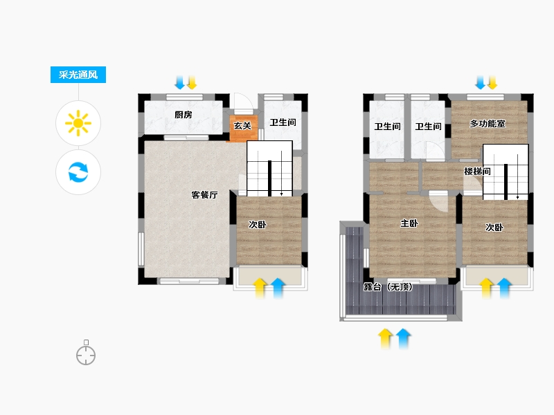 北京-北京市-融创一池半海-94.27-户型库-采光通风