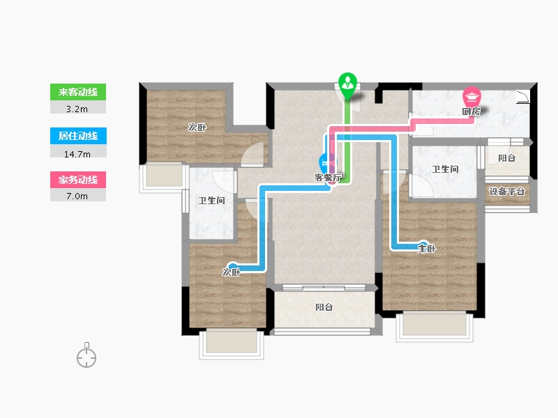 浙江省-绍兴市-恒大滨江御府-81.36-户型库-动静线