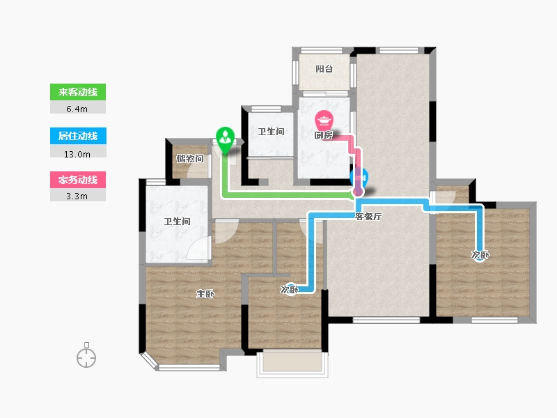 江苏省-南京市-金浦御龙湾-109.47-户型库-动静线