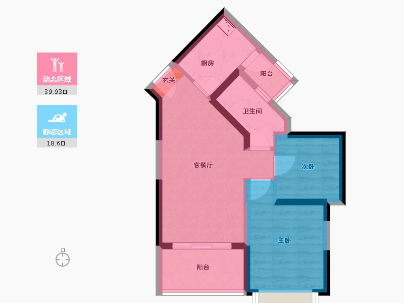 四川省-成都市-恒大中央广场二期��T-50.99-户型库-动静分区