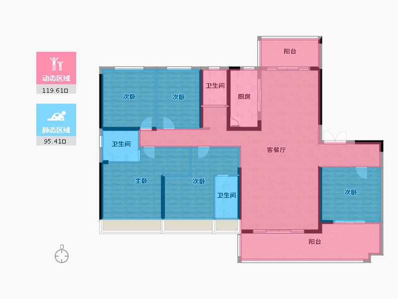 广西壮族自治区-柳州市-碧桂园翡翠湾-195.99-户型库-动静分区