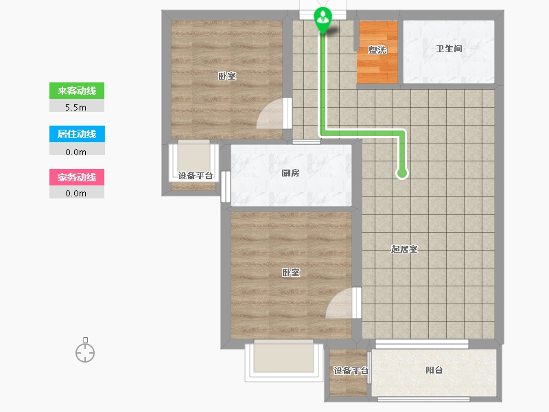 黑龙江省-哈尔滨市-中盟首府-62.28-户型库-动静线