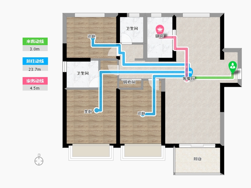 福建省-漳州市-中海上湾-86.00-户型库-动静线